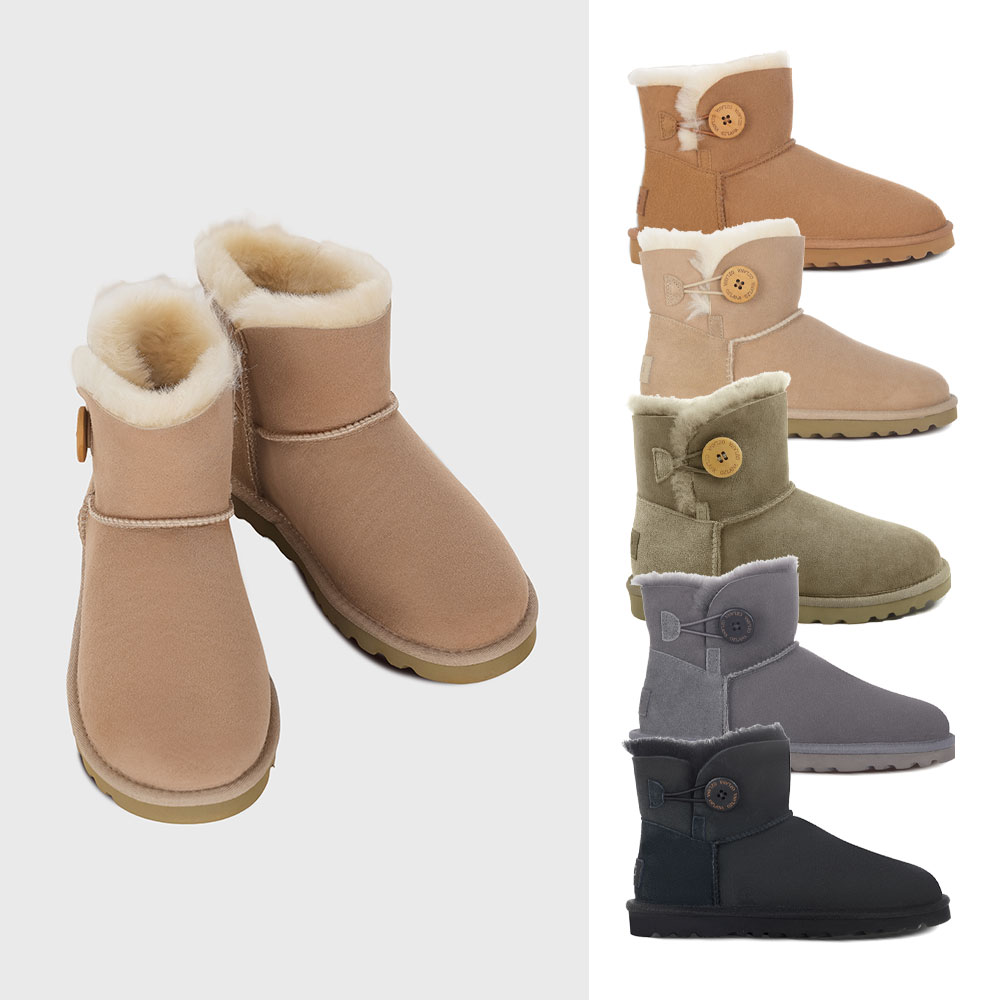 오즈라나 클래식 미니 버튼 부츠 (굽 2cm) OZLANA UGG OZ0003
