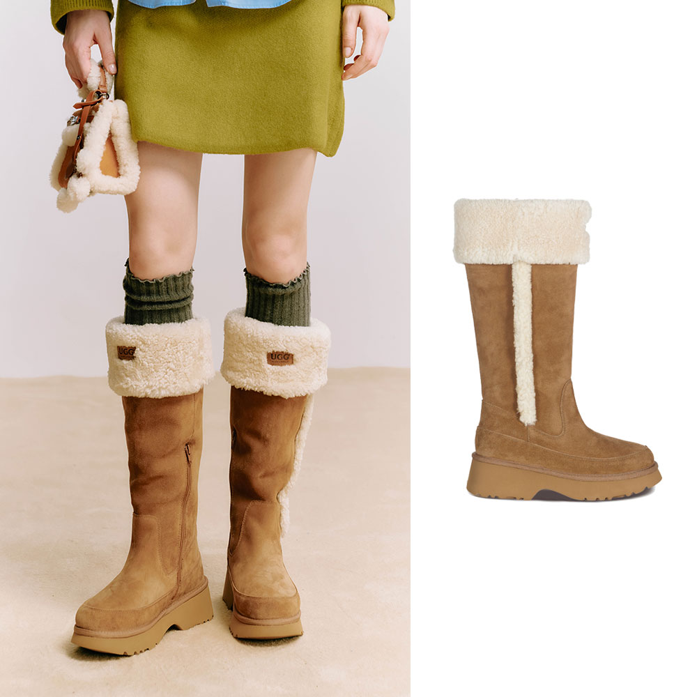 오즈라나 시어링 뉴 하이츠 롱 부츠 (굽 5cm) OZLANA UGG OZ0024