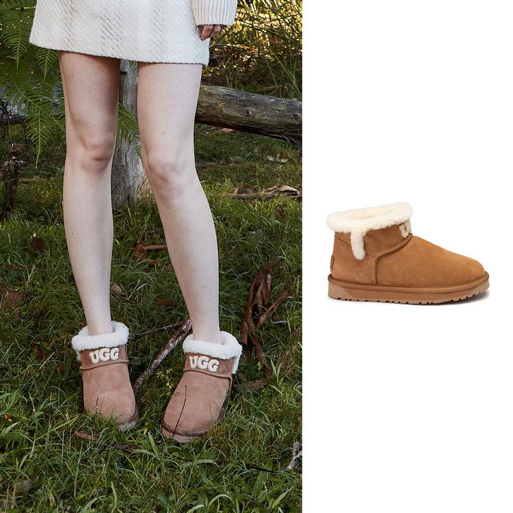 오즈웨어 본다이 마테라세 시어링 울트라 미니 부츠 (굽 2.5cm) OZWEAR UGG OB915MU