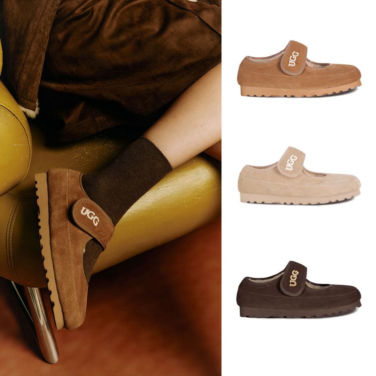 오즈라나 클래식 로고 메리제인 어그 슈즈 (굽 2cm) OZLANA UGG OZ1012