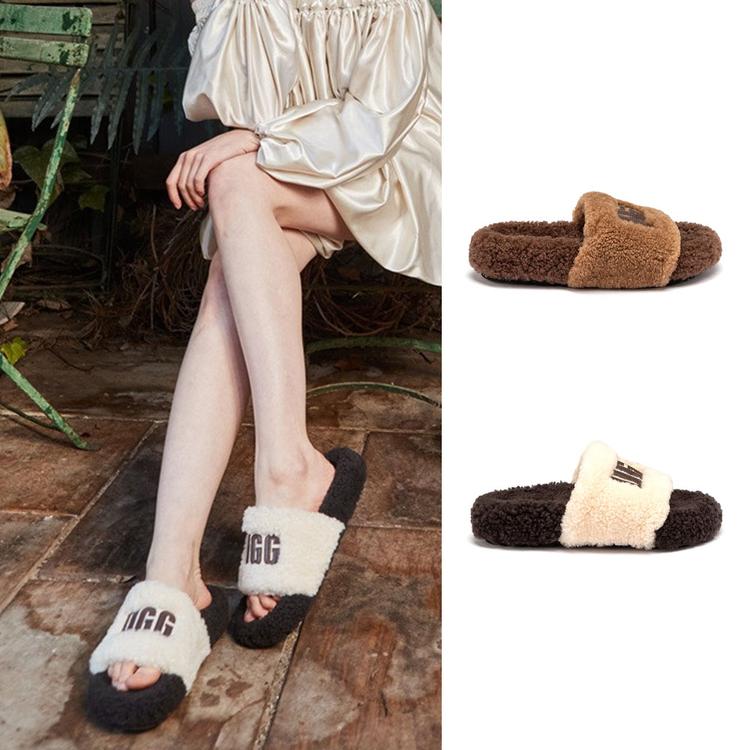 오즈웨어 아카시아 시어링 양털 로고 어그 슬리퍼 OZWEAR UGG OB974