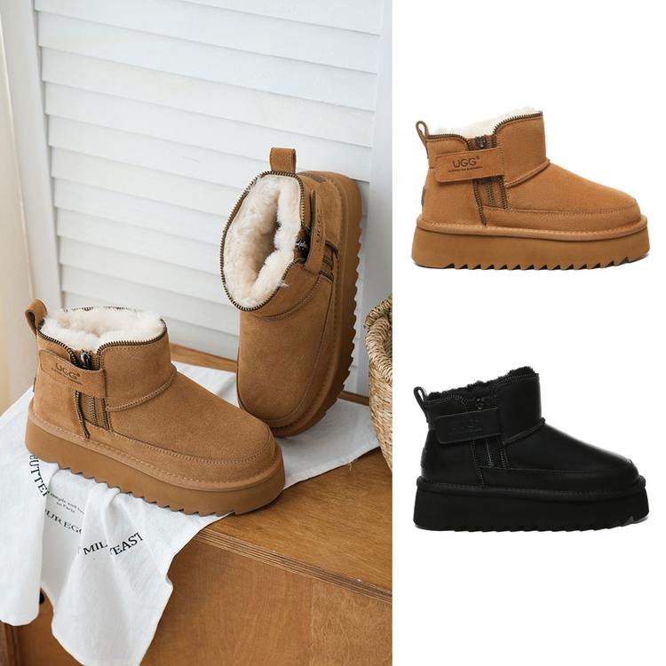 에버어그 아리야 지퍼 스트랩 부츠 (굽 4cm) AS UGG AS3076