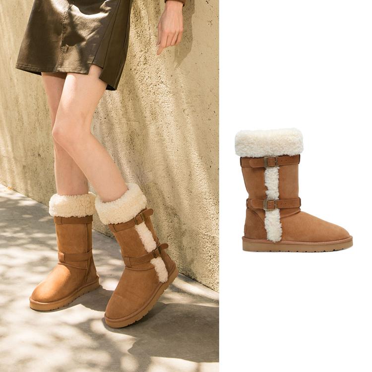 디케이 시어링 롱 부츠 (굽 2.5cm) DK UGG DK155