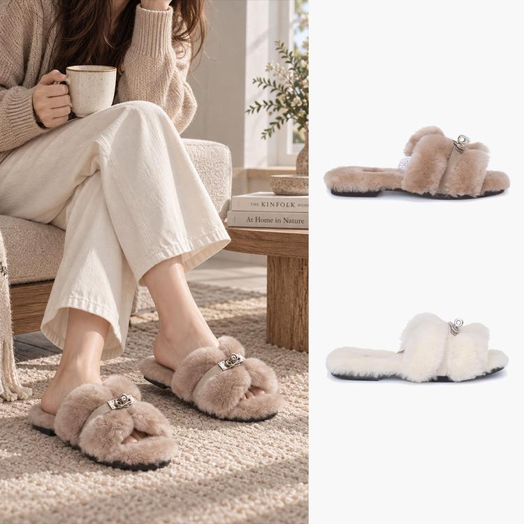 오즈라나 엘리제 시어링 슬리퍼 (굽1.5cm) OZLANA UGG OZ3028